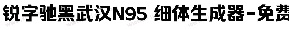 锐字驰黑武汉N95 细体生成器字体转换